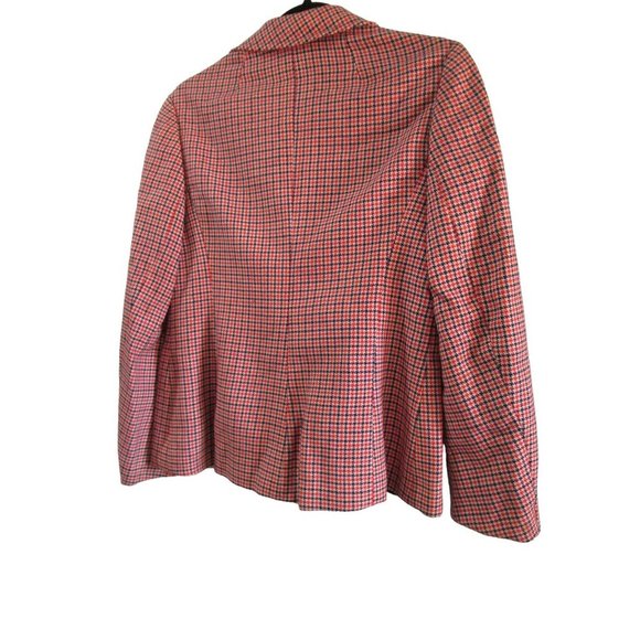 Houndstooth Tattersall Womans Wool Blend Vintage Jacket Creazion Loran GUC - Picture 11 of 16